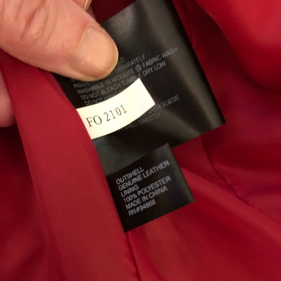 Nordstrom- Bernardo Red Leather Jacket - Picture 5 of 5